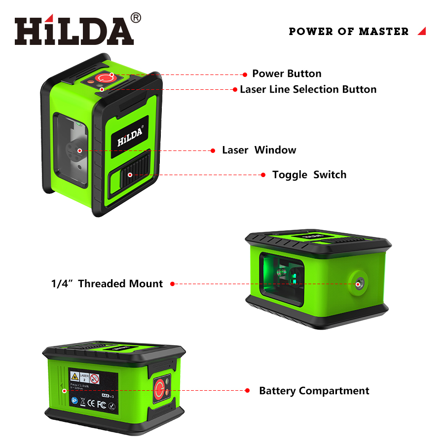 HILDA Laser Level Meter 2-Line - đánh giá và giá Industrial Laser Measurement