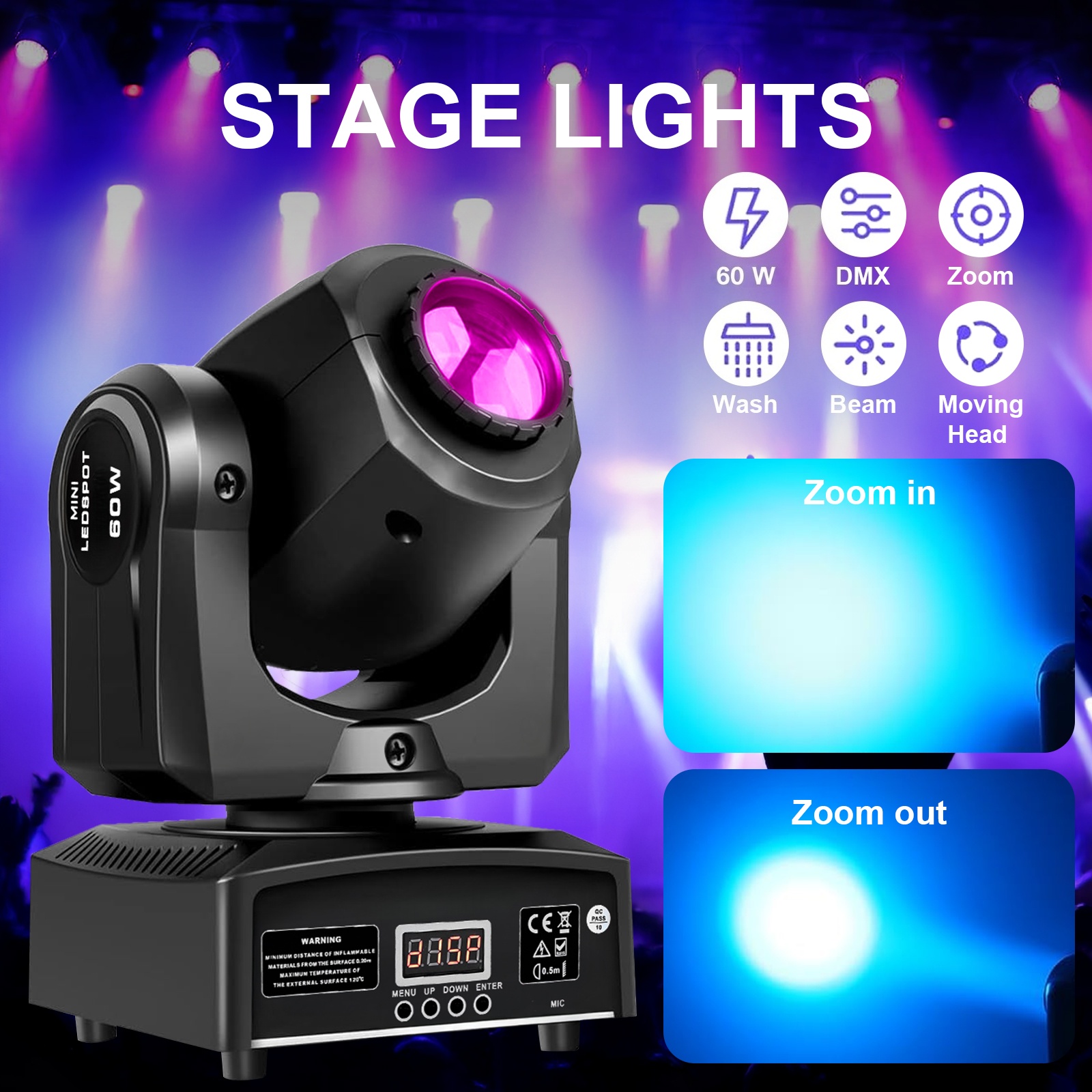 2PCS 60W Mini Led Dmx Gobo Mov - đánh giá và giá Laser Power Supply 60W