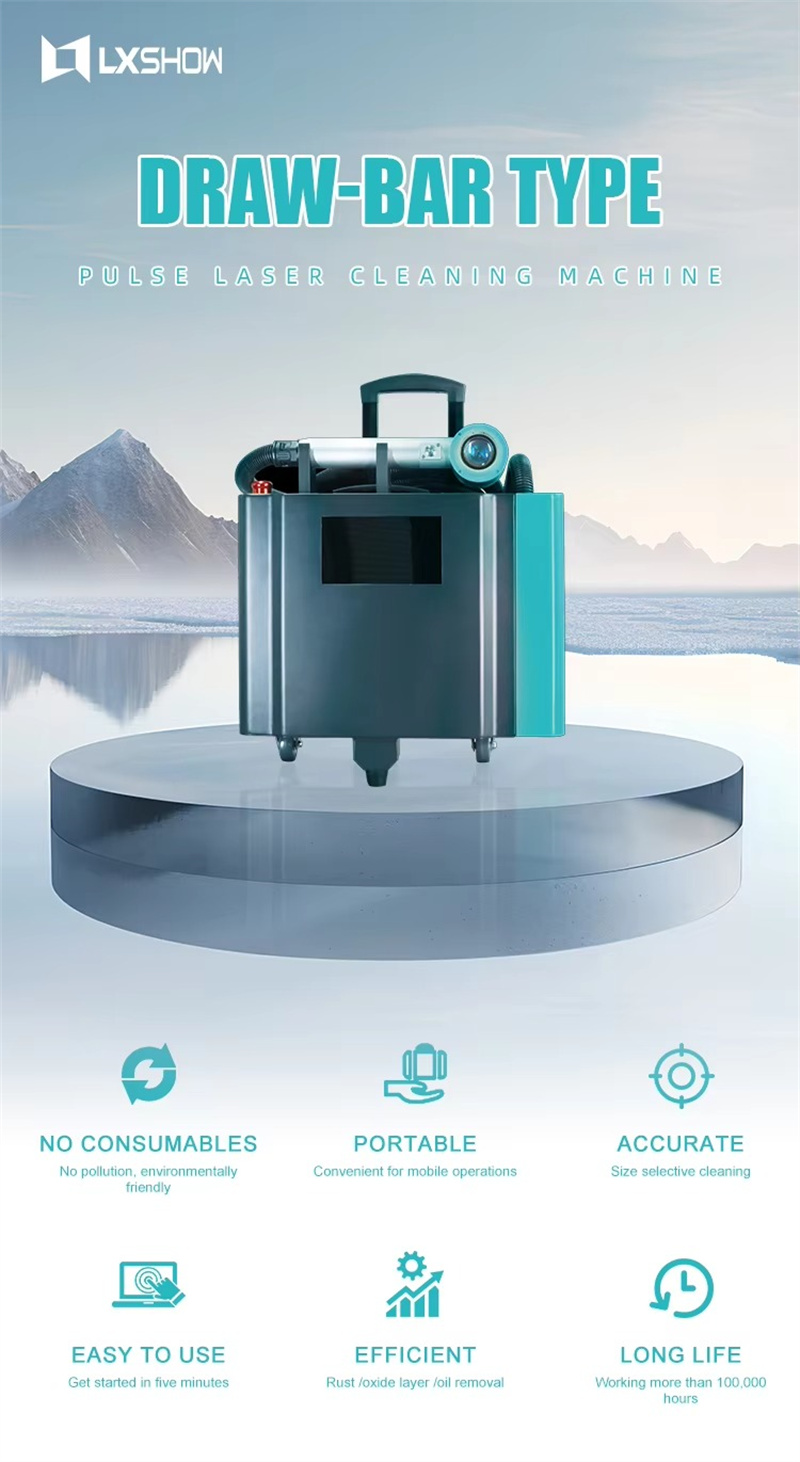 DRAW-BAR-TYPE MOPA Pulse Laser - đánh giá và giá Portable Laser Rust Removal